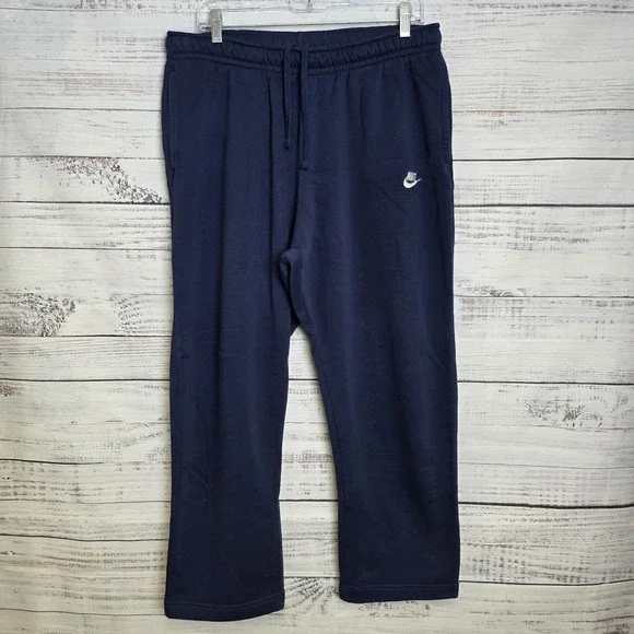 Nike Sportswear Club Fleece Mens Pants Size XL Navy Blue BV2707-410 Cotton Poly - Picture 2 of 10